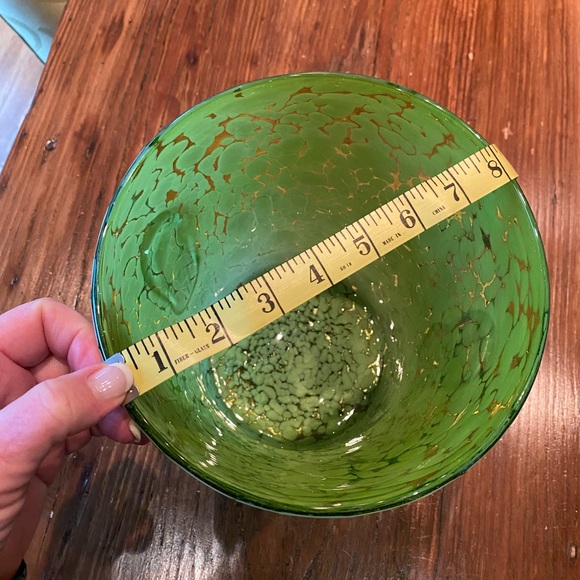 Hand blown Glass Wine Chiller/Ice Bucket - Beautiful Green - Picture 10 of 11